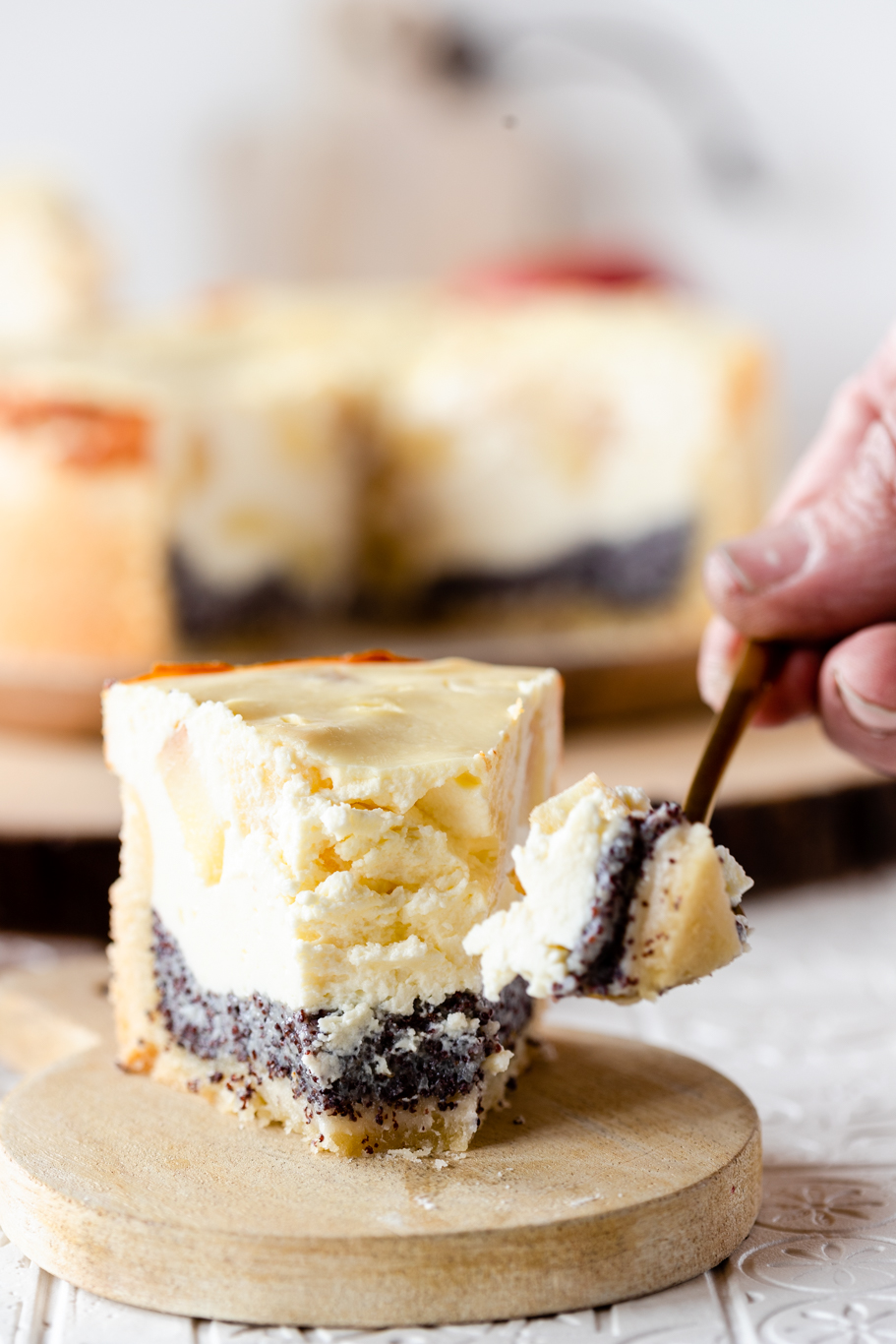 Apfel-Mohn-Käsekuchen: herbstlicher Kuchengenuss