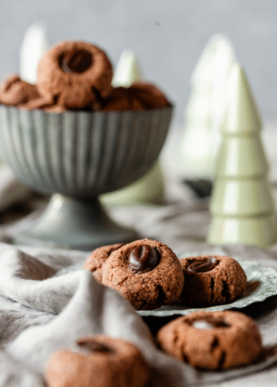 Mokka-Husarenknöpfe Plätzchen Weihnachtsbäckerei Schokolade Kaffee Mandeln krimiundkeks