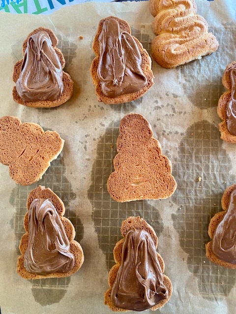 Flammende Herzen krimiundkeks Nugat Kaffee Spritzgebäck Rührteig